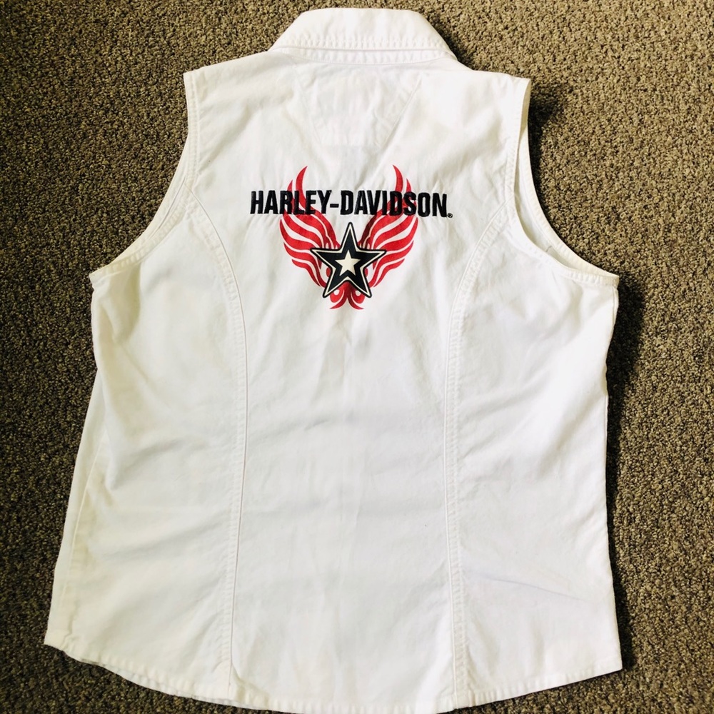 Women’s Harley Davidson white button up